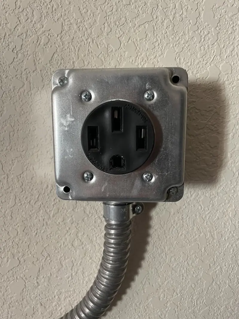 NEMA 14-50 outlet installed for Smart Home Electrical in Long Lake